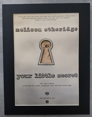 Melissa Etheridge Your Little Secret Promo Original Advert Mounted  14x11 