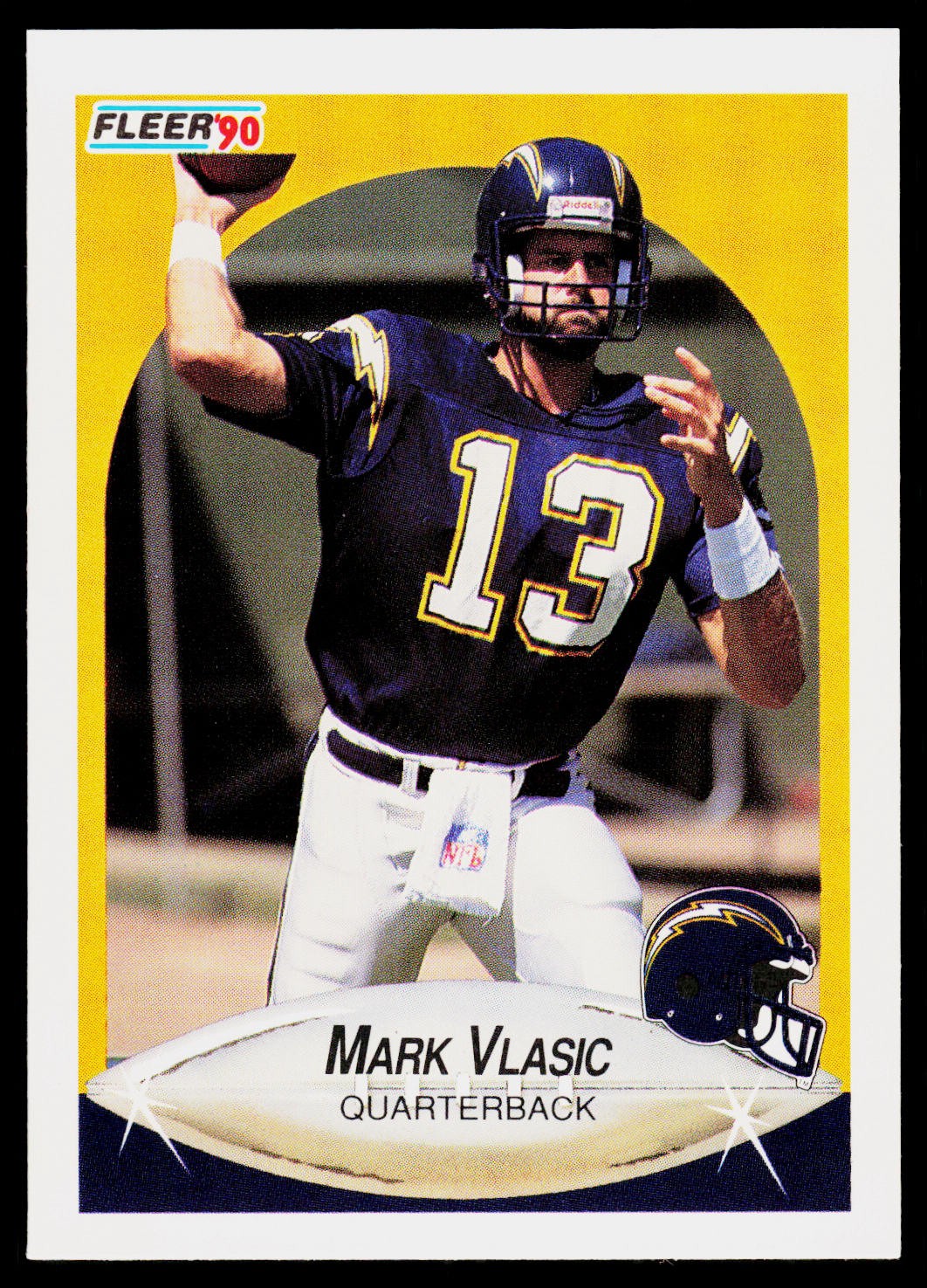 Mark Vlasic, 1990 Fleer Update, #U-104, San Diego Chargers,