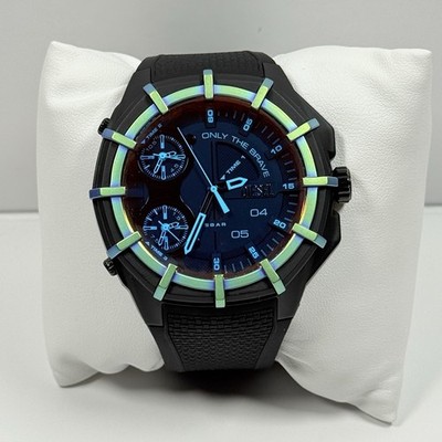 Diesel Framed DZ1986 Multicolor Face Black Dial Black Silicone Band Men s Watch