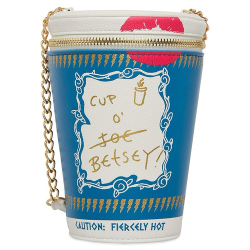 Betsey Johnson Cup O' Joe Coffee Cup Crossbody Bag Blue/White Small Zip