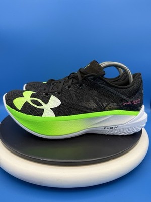 Under Armour Flow Velociti Elite 2 Mens 11 Black Green Running Shoes 3027205-005
