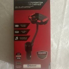 Monster Bluetooth FM Transmitter Hands-Free USB-C PD USB-A Full Color Display