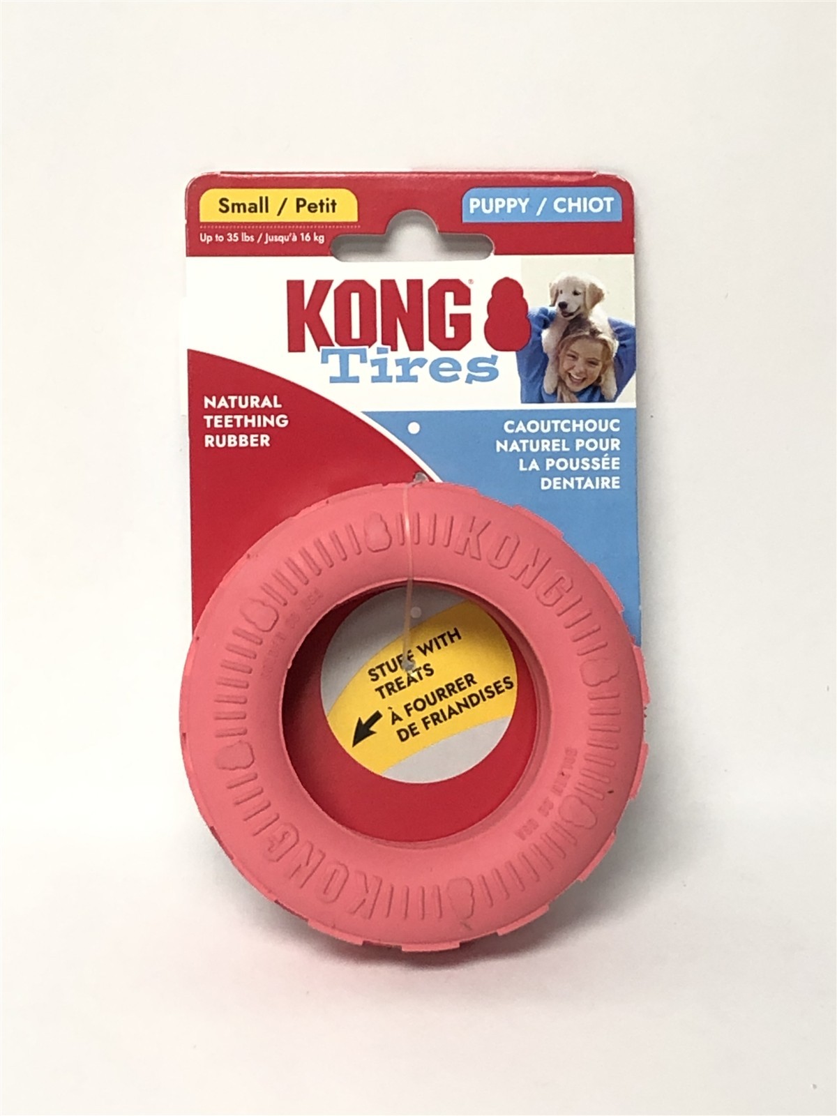 Kong Company KPT21 Kong Puppy Tire, Pink Size Small