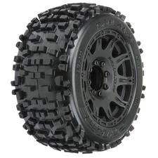 Pro-Line 1/8 Badlands F/R 3.8" MT Tires Mounted 17mm Black Raid (2) - PRO1178-10