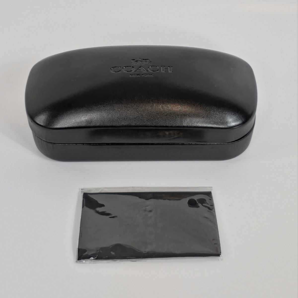 COACH メガネケース Coach Clamshell Sunglasses Glasses Case + Cleaning Cloth Black 6