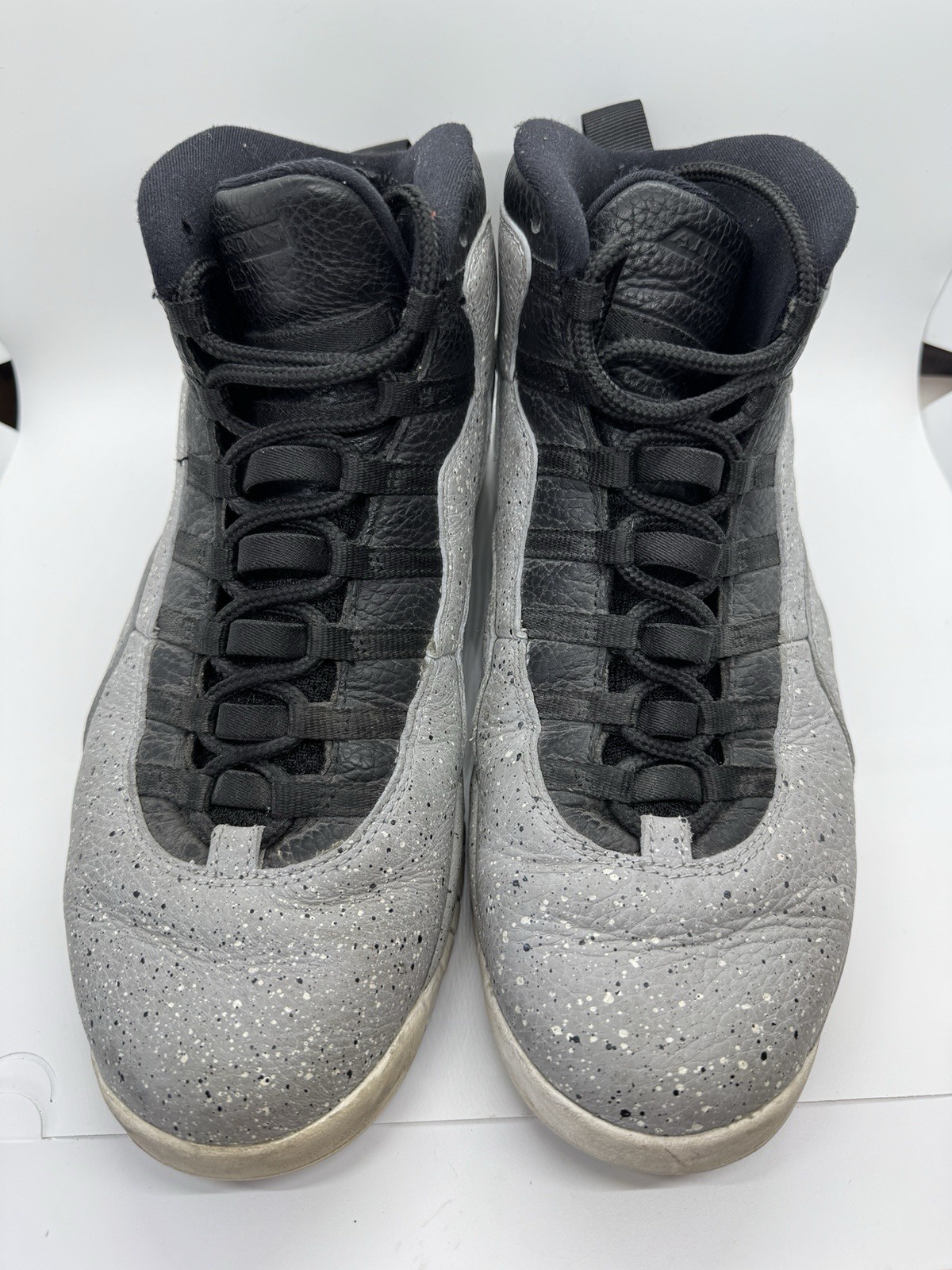 Nike Air Jordan 10 Retro Cement Light Grey Smoke Black Men’s Size 12 Used Clean thumbnail 7
