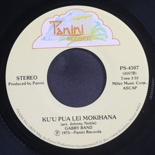 GABBY BAND: ku'u ua le mokihana / moani ke'ala PANINI 7" Single 45 RPM