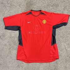 MANCHESTER UNITED HOME 2002/2004 FOOTBALL SHIRT JERSEY NIKE SOCCER Size Large