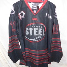 20-21 Chicago Steel DAWSON PASTERNAK Blackout Signed Game Worn Hockey Jersey