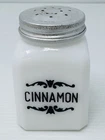 Vtg Frank Tea & Spice Co Dove Brand White Milk Glass 2 Oz Cinnamon Shaker (1)