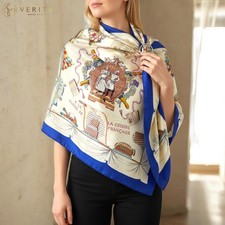 RARE VINTAGE HERMES Silk Scarf "A LA GLOIRE DE LA CUISINE FRANCAISE" Carre 90