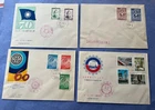 LOT x4 TAIWAN CHINA FDC ! CACHETS FIRST DAY COVERS STAMPS L@@K !