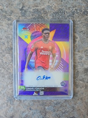 Omari Forson Auto RC 71/199 Topps Finest UCL & UEL 2023-2024 Manchester United