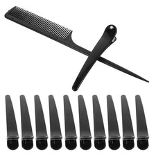 13Pcs Lightweight Hairdressing Clips Black Durable Hair Styling Salon Tool