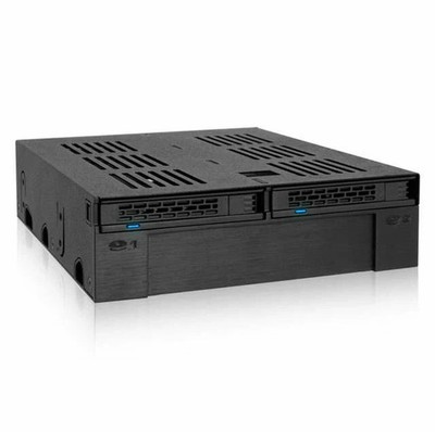 ICY DOCK MB322SP-B 2x2.5 inch SAS/SATA HDD/SSD 5.25inch Bay Mobile Rack