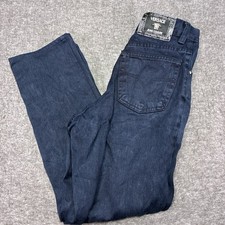 Versace Jeans Couture Denim Pants Women 24 Blue Straight Leg Medusa Logo Vintage