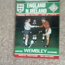 England vs Northern Ireland Official Programme, Wembley Stadium