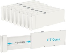 Drawer Dividers for Clothes, Adjustable Plastic Expandable from 11.3 to 17