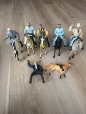 VINTAGE HARTLAND WESTERN TOYS LOT Figures Saddles Accessories 6 Horses 6 Cowboys