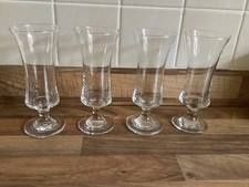 Set of Four Vintage Clear Large Sherry Schooner Glasses 14.5cm 3.5fl oz 100ml