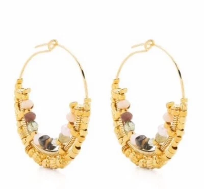 Boucles d’oreilles créoles GAS BIJOUX - Modèle Comedia - Dorées - Neuves ! - Photo 1/4