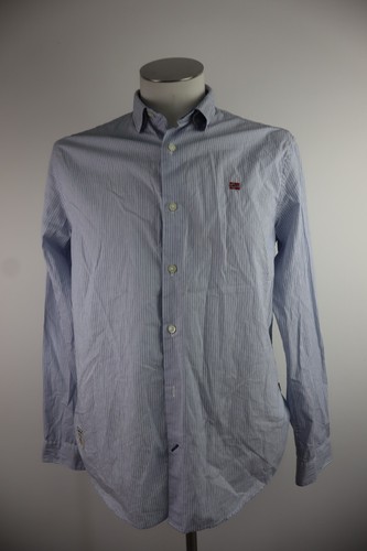 Napapijri, NAPAPIJRI MEN'S COTTON SHIRT SIZE M CASUAL VINTAGE COTTON SHIRT LONG SLEEVE