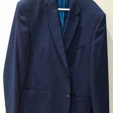 Burton Menswear London Men’s Navy Tailored Fit 2-Button Suit Jacket 44R