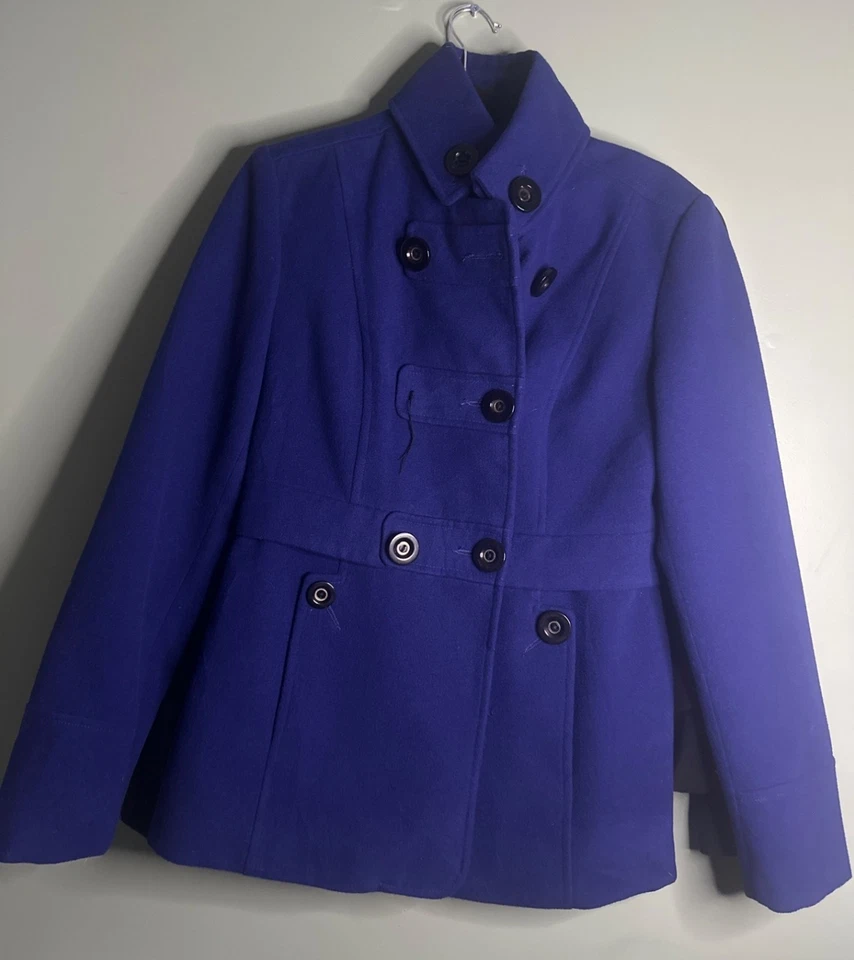 Georgiou Studio Pea Coat Women’s Small Preppy Academia Soft Fabric Classic Chic - Image 2 of 4