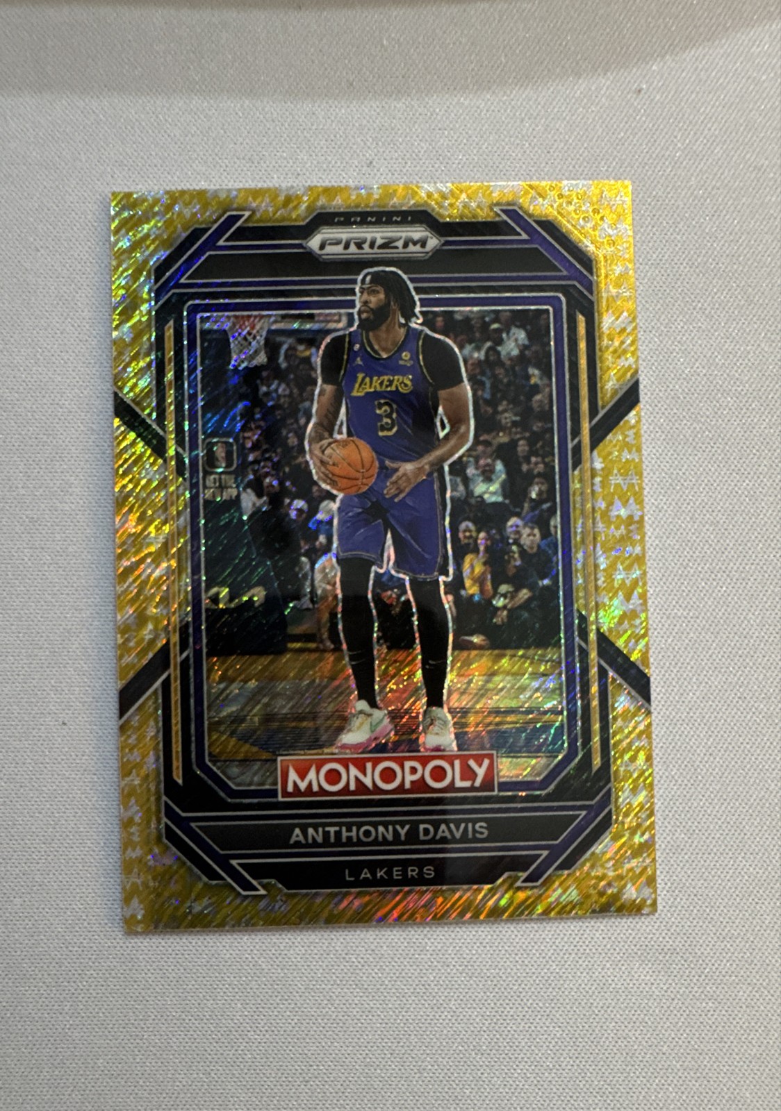 2022-23 Panini Prizm Monopoly - Anthony Davis #41 Gold Money Shimmer Prizm /500