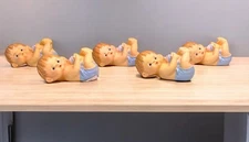 5 CWI Brand Baby Figurines Vintage Baby Shower Gift Decor Crafts 2.5” W Blue NWT
