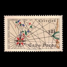 Cape Verde, Scott 286, $14.00, Map of Verde Islands, 1952, MH, 112481