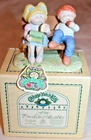 VTG '85 CABBAGE PATCH KIDS PORCELAIN FIGURINE LUNCH BREAK 5035 CPK BOY GIRL +BOX