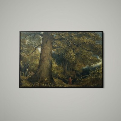 John Constable - A Young Girl in a Woodland Landscape - Paper or Canvas