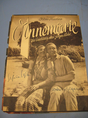 Giesela Uhlen und V.v.Zitzewitz 1940.Jahre Autogramm,Signiert. Handsigniert