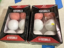 Eastpoint Tournament Foosball Two Six Packs Replacement Balls White/Pink new