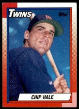 1990 Topps - Chip Hale #704 (RC) Rookie Minnesota Twins Baseball Card. rookie card picture