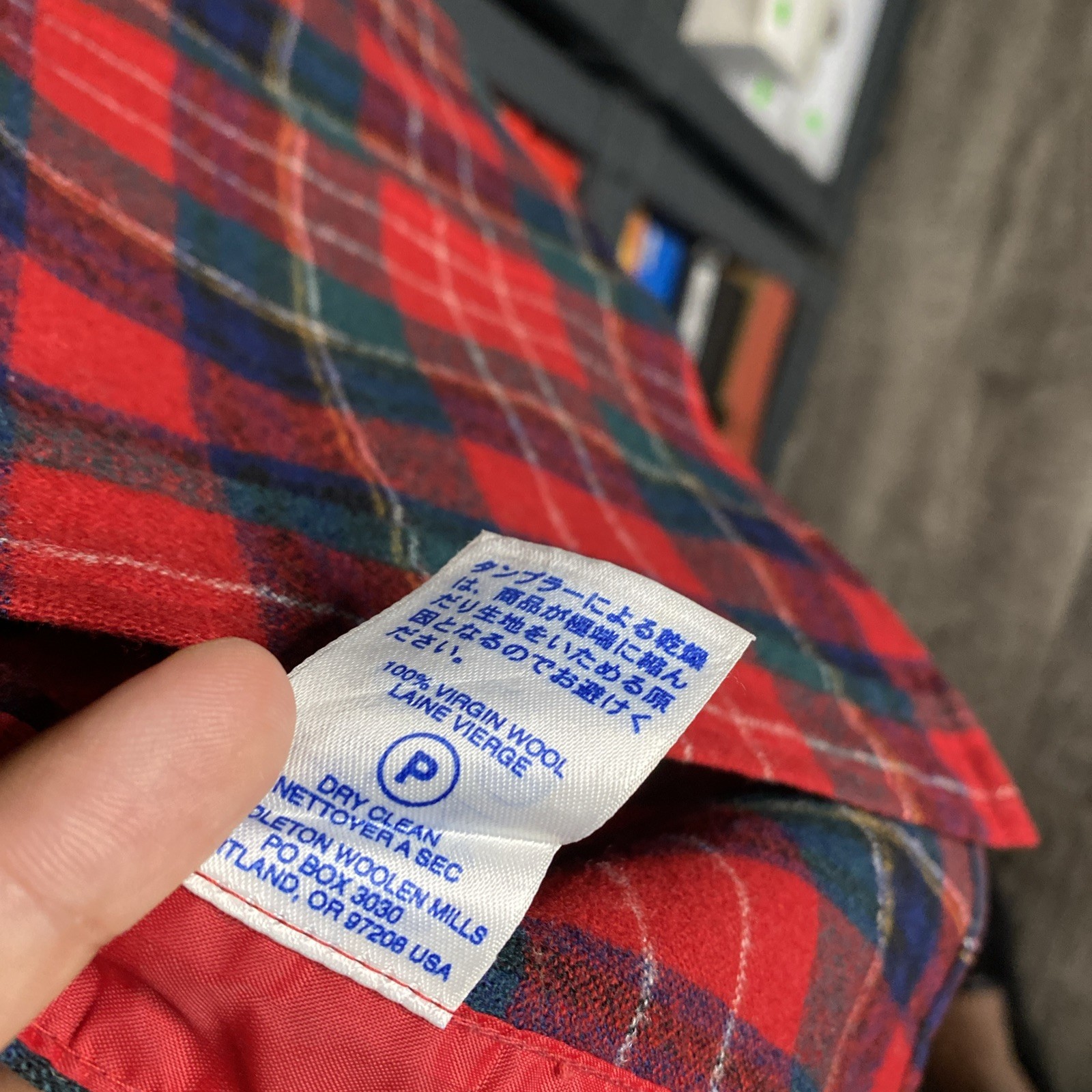 Pendleton Men’s Medium Wool Red Plaid Longsleeve … - image 9