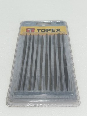 TOPEX 06A020 10PCS NEEDLE FILE SET FOR METAL WORK , JEWELRY MODELING TOOLS   NEW