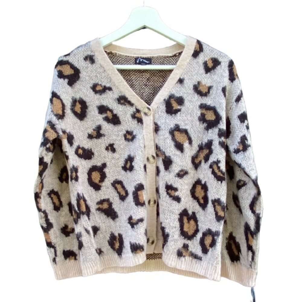 トップス LEOPARD HEAVY MOHAIR CARDIGAN TIGHT / LEOPARD HEAVY MOHAIR CARDIGAN (BROWN)