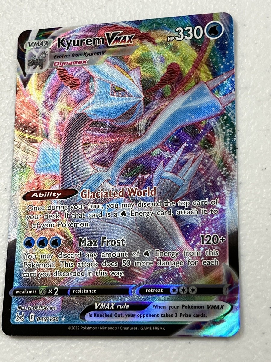 kyurem vmax pokemon card 117/100 HR Lost Abyss DESIGN Inc Pokemon Card Lost Origin Kyurem
