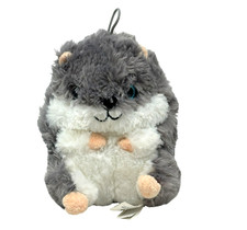 NANCO Gray Hamster 7" Plush Glitter Blue Eyes Hanging Loop 2020 Fluffy Soft