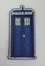 Tardis Blue Police Box Doctor Who TV Series Embroidered Iron On Sew On Patch 3