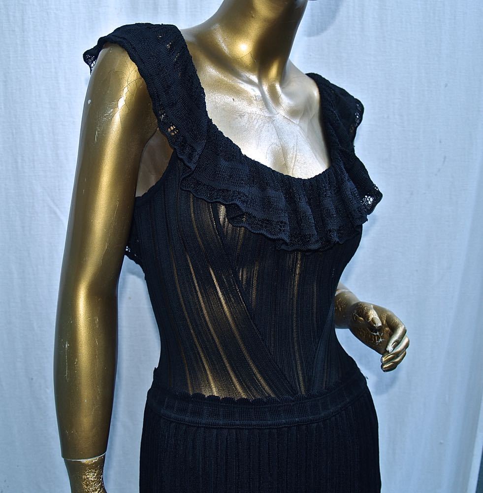 【関税込み】ALAIA ブラック ベアトップ マキシドレス New Fashion ALAIA Dresses Black High end Designer Handmade