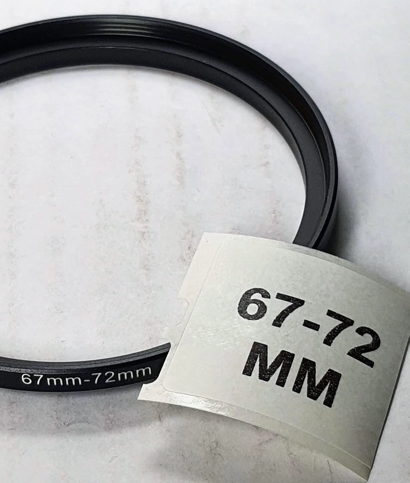 67-72mm Metal Step Up Adapter Ring 67mm Lens to 72mm Filter Converter E67-E72 - Image 3 of 4