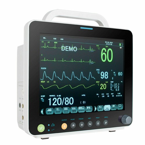 FDA-Carejoy-Patient Monitor 12" ICU Vital Signs SpO2,PR,NIBP,ECG,RESP,TEMP - Picture 7 of 12