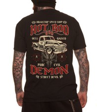 Dragstrip Clothing Hot Rod Demon 666 Rat Rod Garage T`shirt Pick up truck