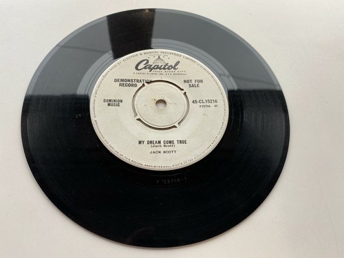 JACK SCOTT 1961 UK DEMO STRANGE DESIRE MY DREAM COME TRUE CAPITOL 45-CL15216 - Picture 4 of 4
