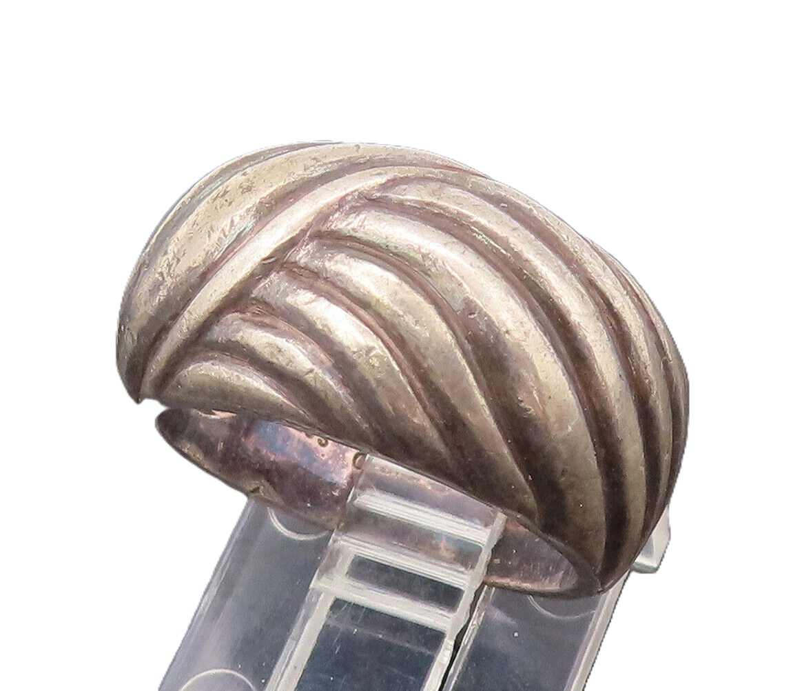 Bague ancienne en argent massif CHRISTIAN DIOR 925 vague tourbillonnante taille 6 RG26648