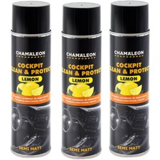 Cockpitspray Seidenmatt 3x 500ml Zitrone Cockpit Reiniger Clean Cockpitpflege