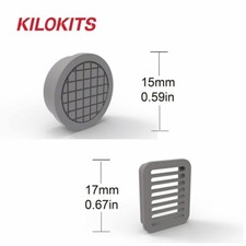 KILOKITS 1/35 Military Street Window Well Cover Set Unpainted Railway Diorama